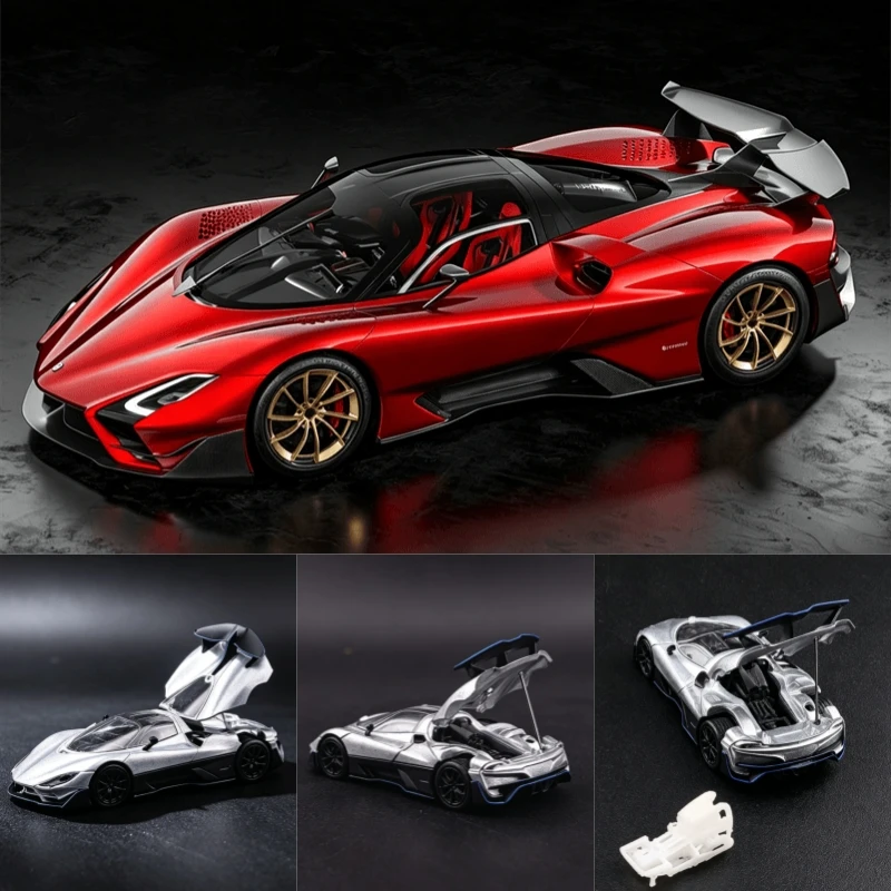 

[PreSale] Fine Works64 1:64 SSC Tuatara Striker Metallic Red Diecast Model Car