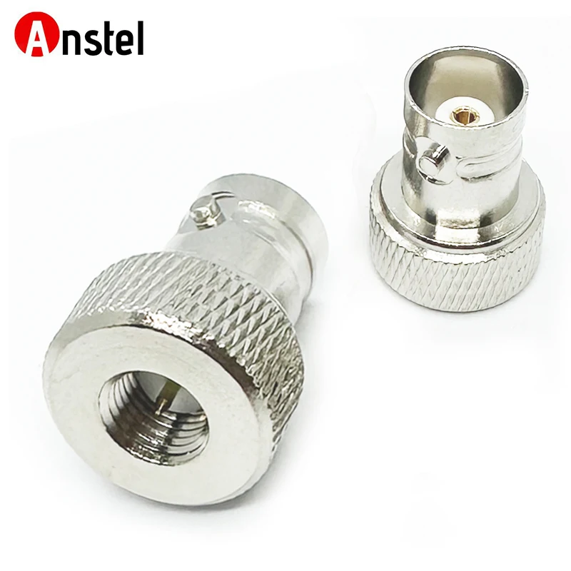 Copper Nickle Plated SMA Male to BNC Female RF Coaxial Connector Adapter for Vertex Icom Kenwood Baofeng Wouxun Two-way Radio