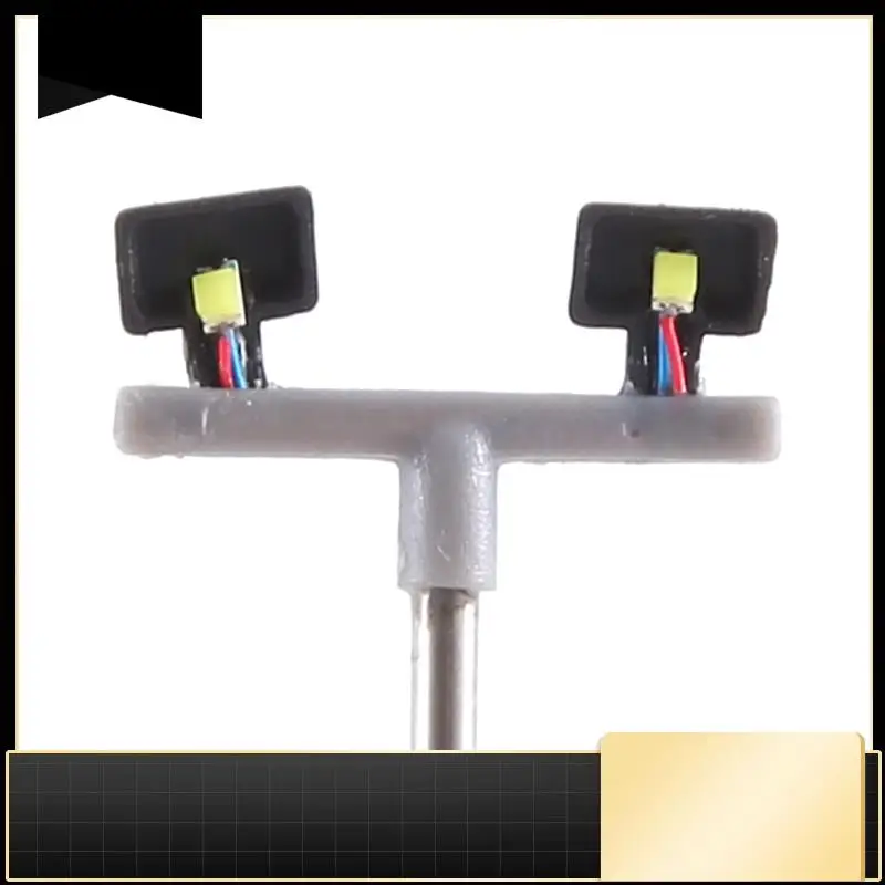 10Pcs 2Led Street Lamp 1:100 Ho Scale Street Light Scenery Mini Lamppost For Sand Table Model 2
