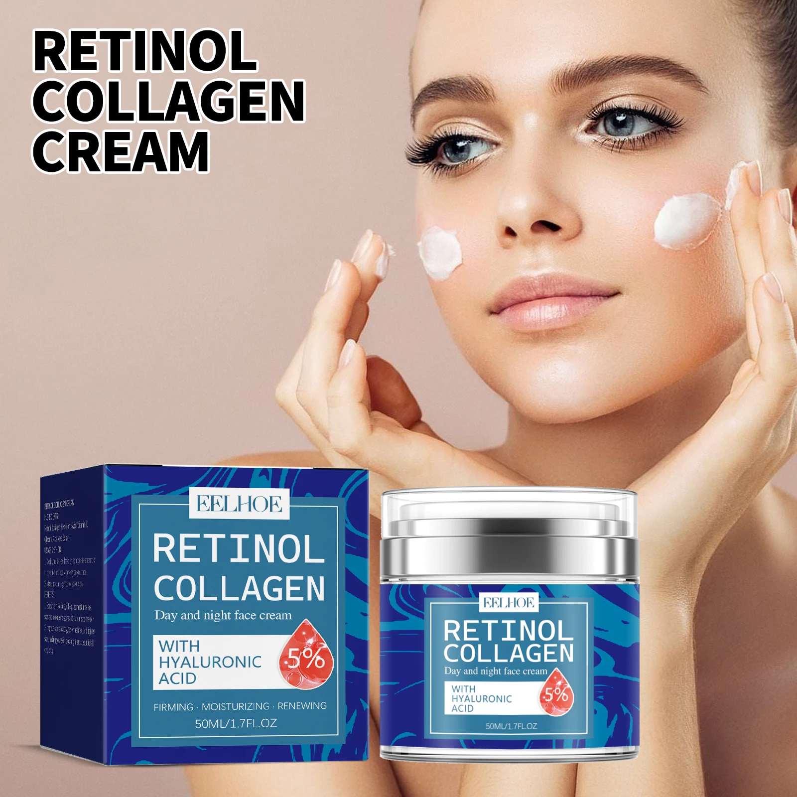 

Retinol Face Cream Anti Aging Remove Wrinkle Reduce Fine Lines Sagging Face Tightening Shrink Pores Collagen Moisturizing Cream