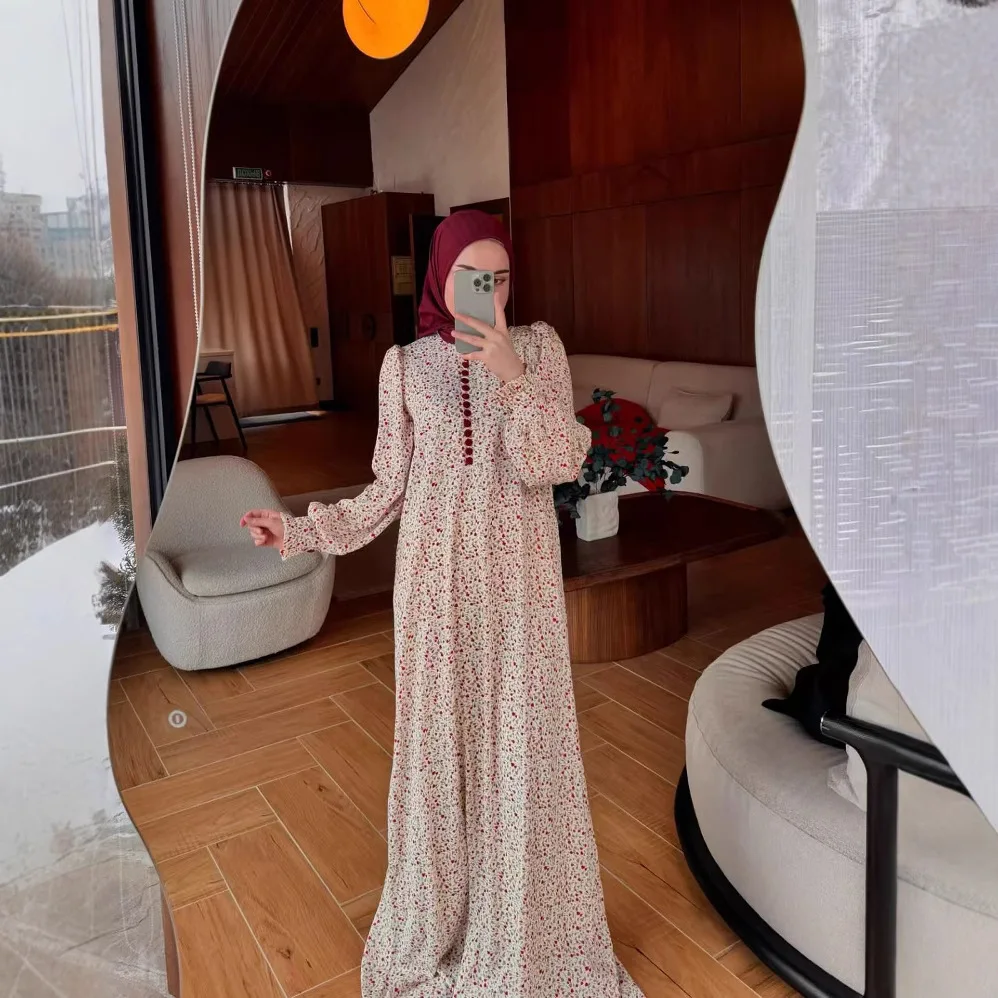 Spring Summer Women Maxi Dresses Casual Full Sleeve Floral Printed O-neck Woman Bohe Beach Party Long Dress Mujer Vestidos