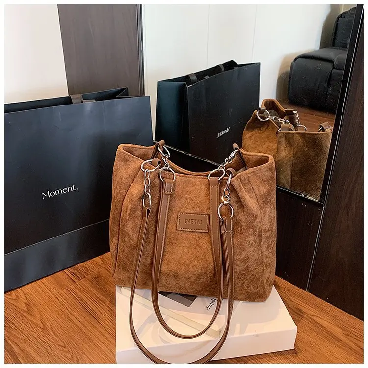 

Просторная большая сумка 202, винтажная женская сумка через плечо, модная пригородная сумка через плечо, универсальная сумка «день-ночь», текстурированный слинг