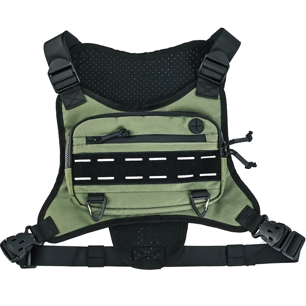 Tactical Chest Rig Bag Running Vest Bag Lightweight Waterproof Streetwear Hiking Cycling Camping Climbing Sports Travel