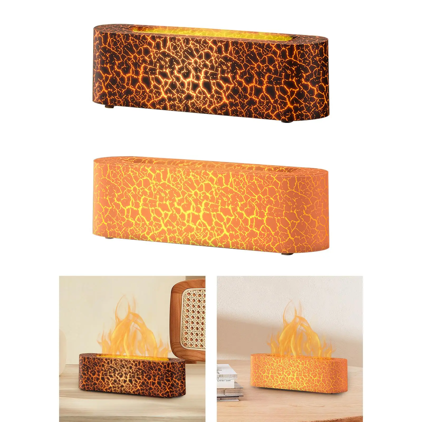 Диффузор эфирного масла с автоматическим выключением, увлажнитель воздуха с тихим пламенем и красочной подсветкой для отеля, гостиной, офиса, спа, помещения