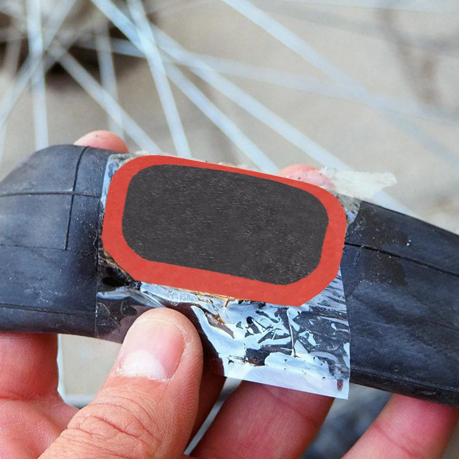 1Set Bicycle Tire Patch Kit Lightweight Portable Self Adhesive Patches for Quick and Efficient Repairs Bike Patch Repair Kit