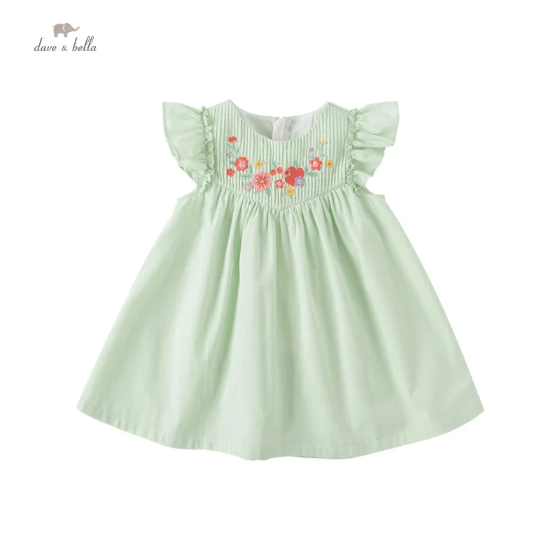 

Dave Bella Girl's Dress Children's Baby Summer Casual Cotton Ventilate Floral Cute Princess Party Outdoors DB2234898