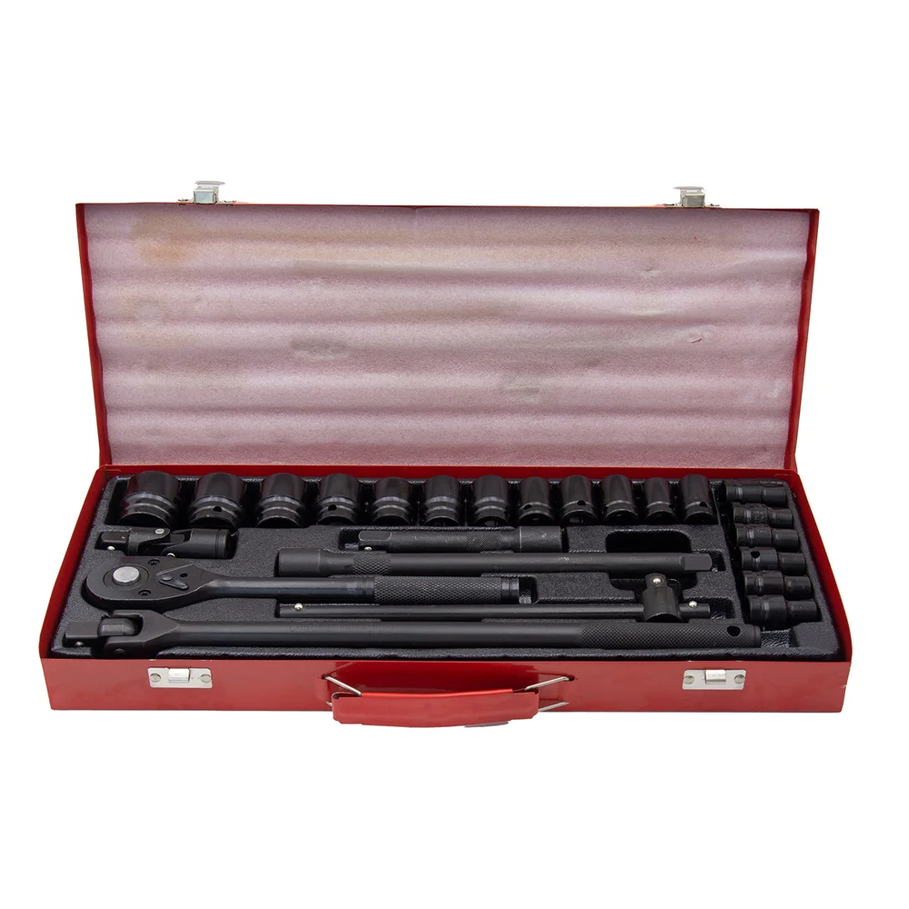 24 Piece Set Of Red And Black Iron Box F Rod Sleeve