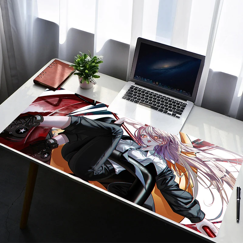 

Mouse Pad Non Slip Rubber Mousepad Laptop Gamer Cabinet C-chainsaw Man Power Keyboard Pad Office Computer Gaming Desk Mouse Mat