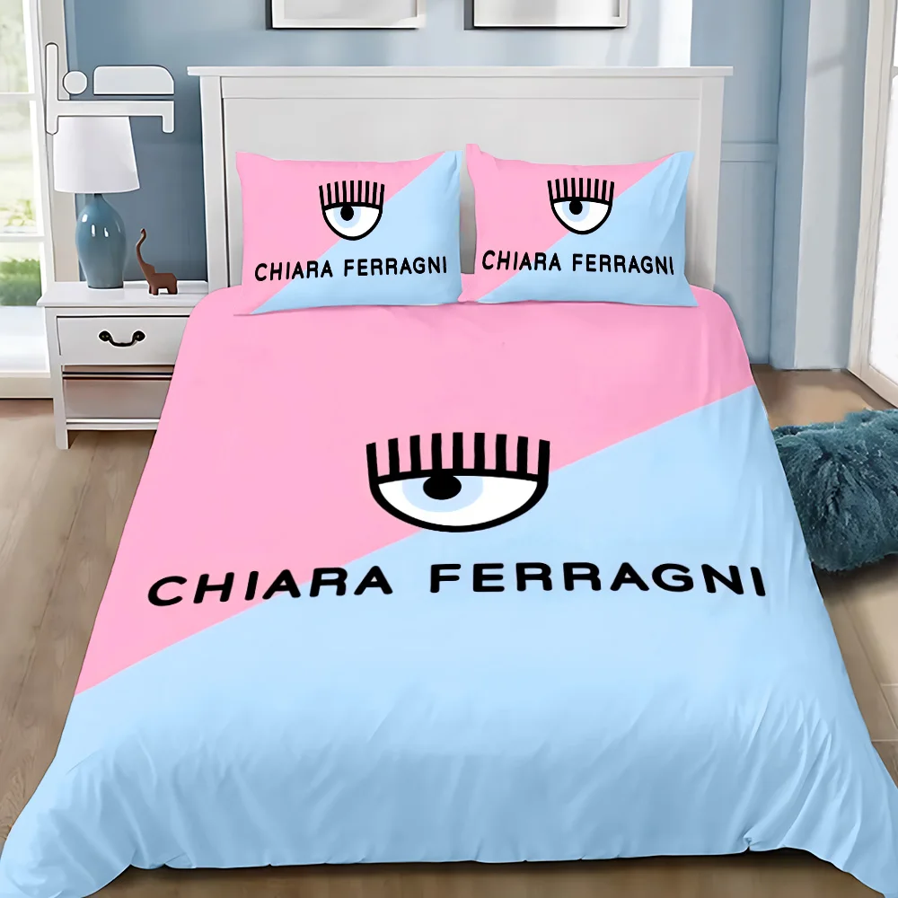 Duvet Cover Pillowcase Bedding Set Hot F-FerragniS Eyes C-ChiaraS Adult Boy Girl Bedroom Decoration Single Double Large Size