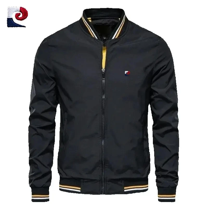 Spring and Autumn Men's High-Quality Stand Collar Casual Jacket, New Fashionable Casual Outdoor Sports Versatile Jacket