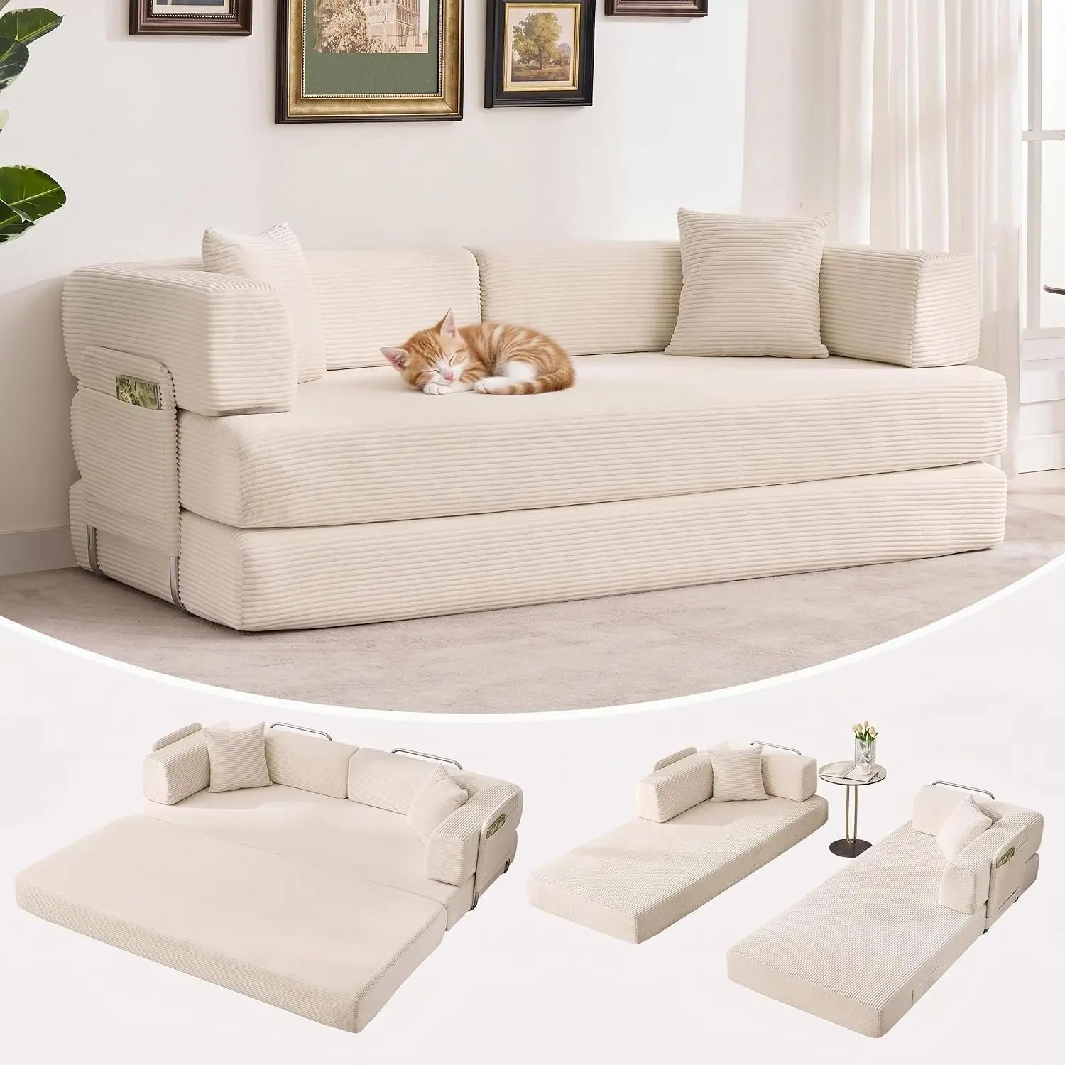 Convertible Sleeper Sofa Bed 79