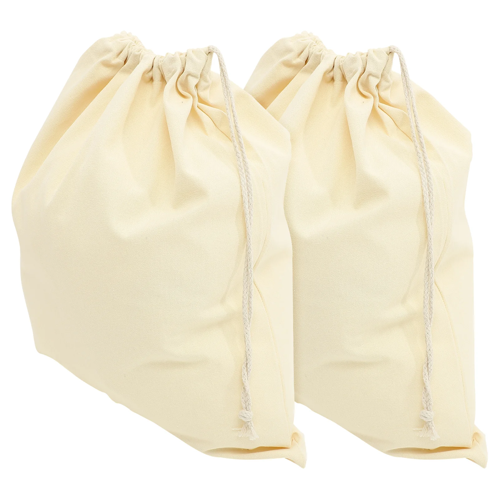 

2Pcs Laundry Bags Canvas Drawstring Hanging Storage Organizers for Home Travel Closet Dirty Clothes Storage Pouches