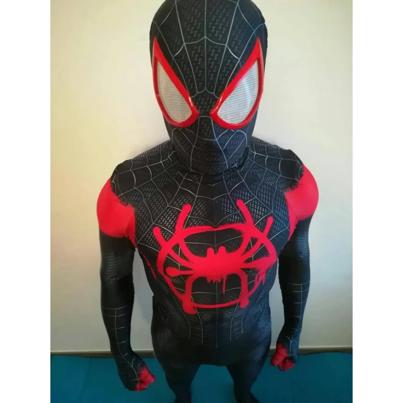 

Halloween Cosplay Costume Newest Anime Miles Morales COSPLAY Costume Into The Verse Superhero Halloween Zentai Bodysuit for Adul