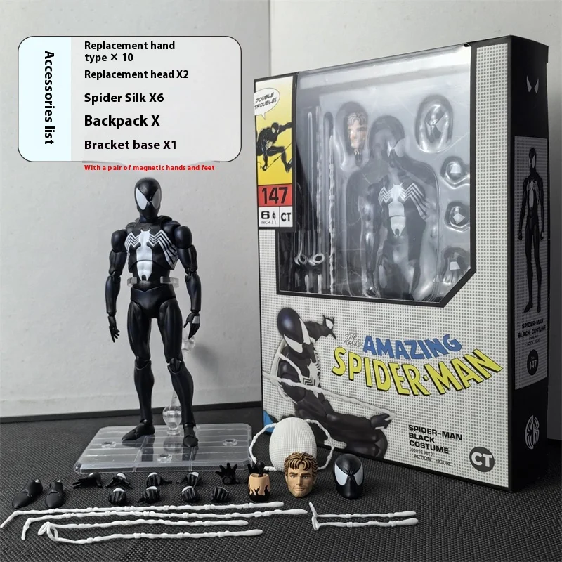 Hot Ct Toys Spiderman Figure Mafex 185 Miles Morales 2099 Classic Costume Spider-Man Action Figure Anime Mafex185 Figurine Toys