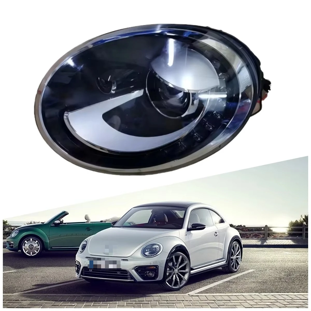 

2 шт. для светодиодных фар Volkswan Beetle Hernia 12 В Scirocco, новинка 2017 года, Beetle с подносом + коробка, левая и правая передняя часть