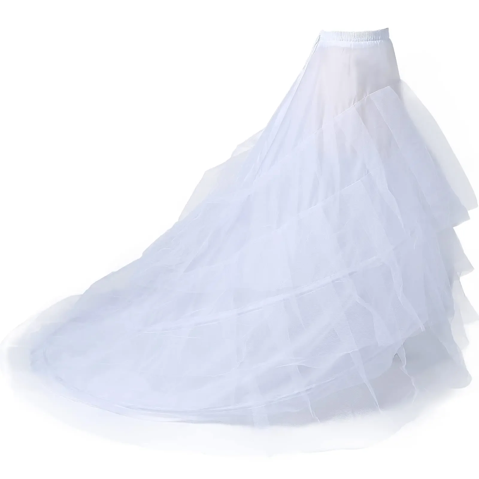 Women Mermaid Petticoat Crinoline Petticoat for Wedding Dress 3 Layers Floor Length Underskirt Ball Gown Petticoat