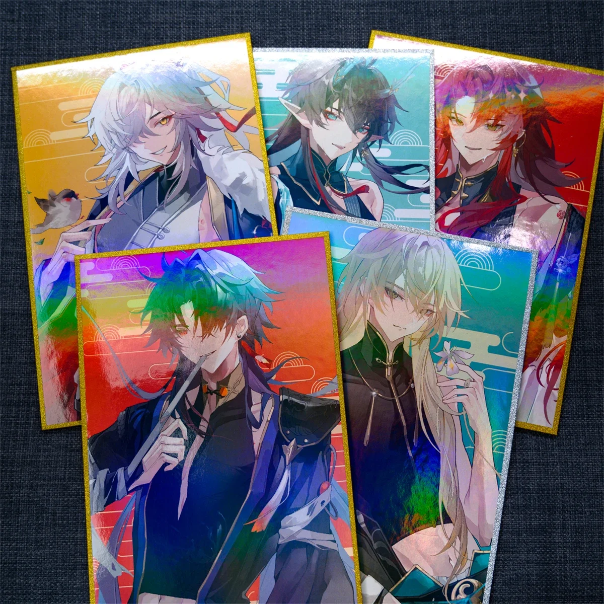 2025 Anime Honkai: Star Rail Baji Badge Laser Ticket Quicksand Golden Border Coloured Paper Instant Camera Blade Imbibitor Lunae view 2