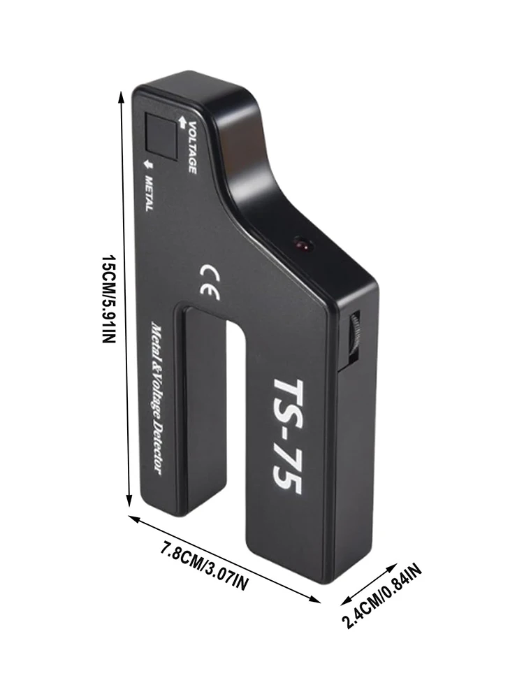 TS-75 벽 스캐너 금속 탐지기 포인터 AC 와이어 금속 감지 경고 파이프 전력 감도 전압 검출기 케이블 파이프 와이어
