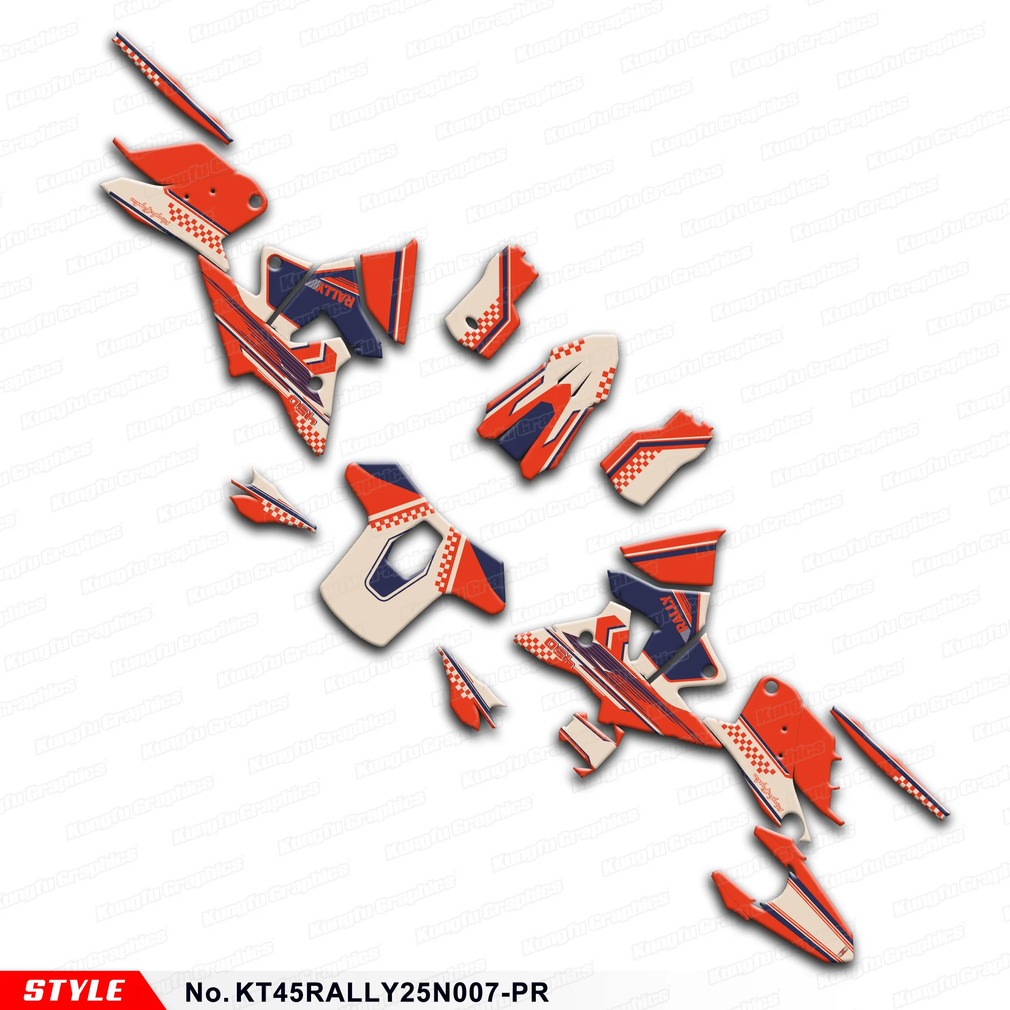 

JY RACING Graphics Kit Laminated Decals for 2025 KTM & Husqvarna 450 RALLY, Accessory, KT45RALLY25N007-PR