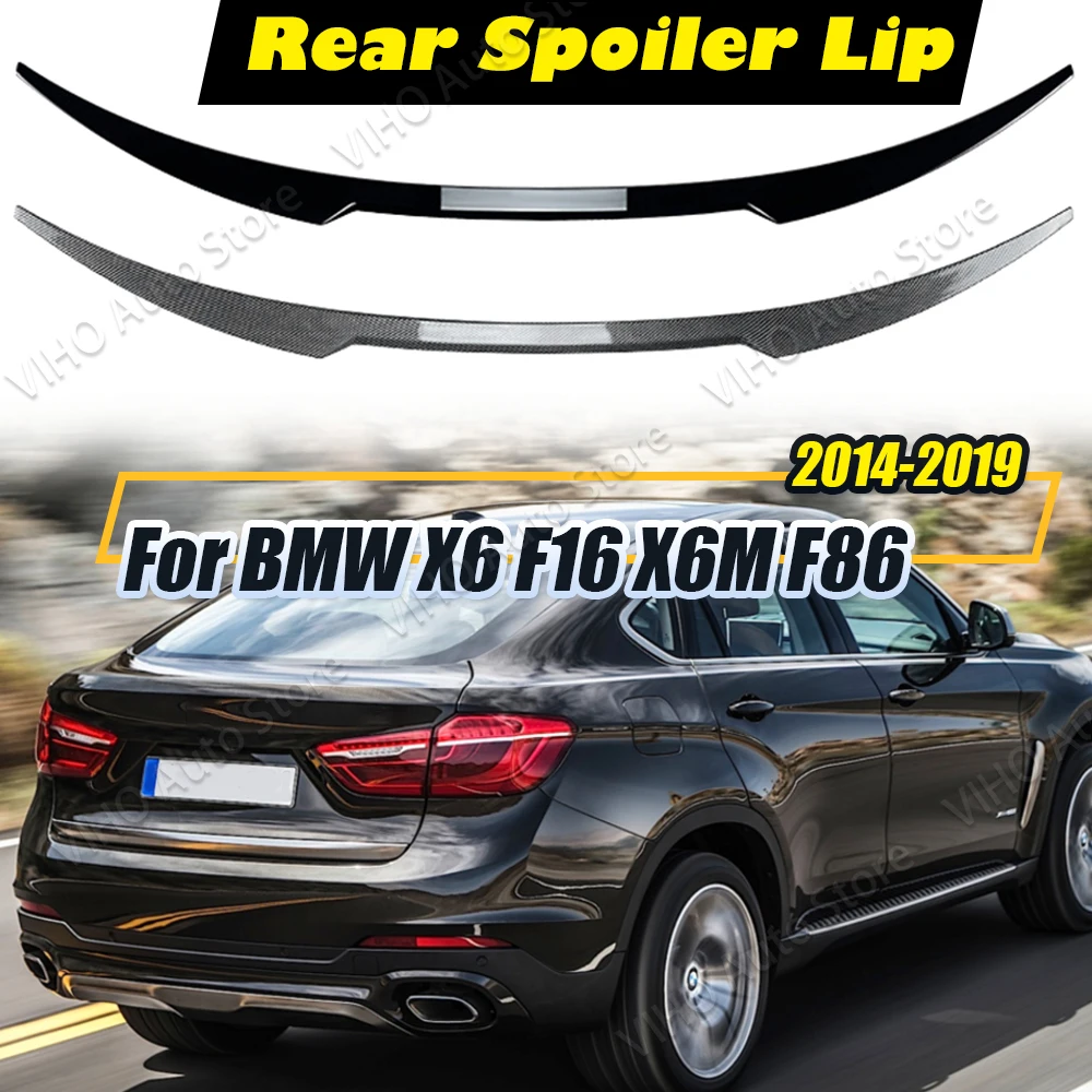 

Для BMW X6 F16 X6M F86 2014 2015 2016 2017 2018 M4 Стиль Автомобильный задний багажник спойлер на крышу отделка комплект для тюнинга заднего крыла кузова