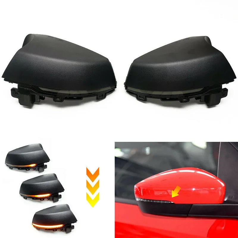 

LED Dynamic Turn Signal Side Mirror Lights For VW Polo MK5 6R 6C 2009-2017 Left Right Rearview Mirror Indicator Lamps Car Parts