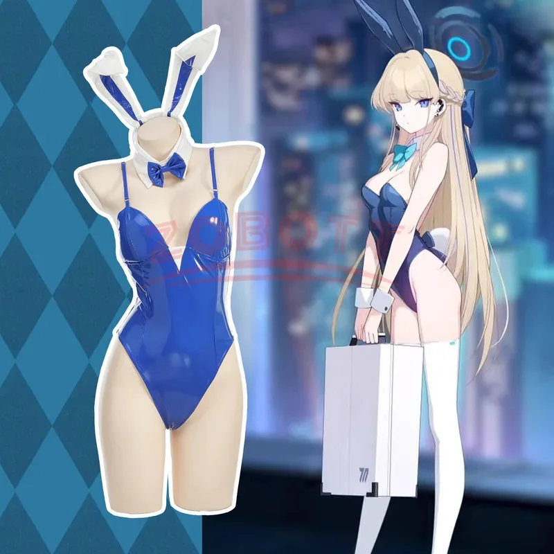 D12 أنيمي لعبة الأزرق الأرشيف تأثيري ازياء مثير براءات الاختراع والجلود بلاي بوي الأرنب دور اللعب زي هالوين حللا الحفلات