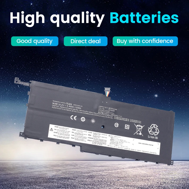 [00HW028] [00HW029 01AV409] for Lenovo ThinkPad X1 Carbon Gen 4 (2016) X1 Yoga 1st(2016) SB10F46466 01AV439 56WH Laptop Battery