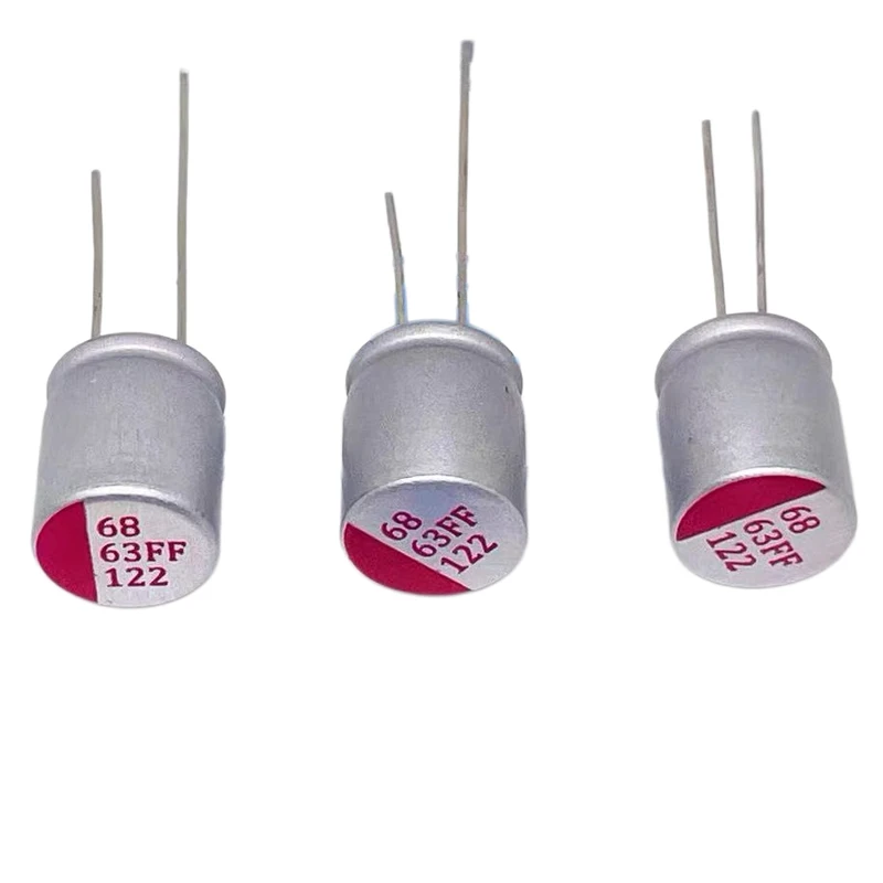 

1PCS/LOTS 100% Ultra High End Solid State Capacitor 63V68UF 68UF/63V Volume 10X12 for Computer Motherboard