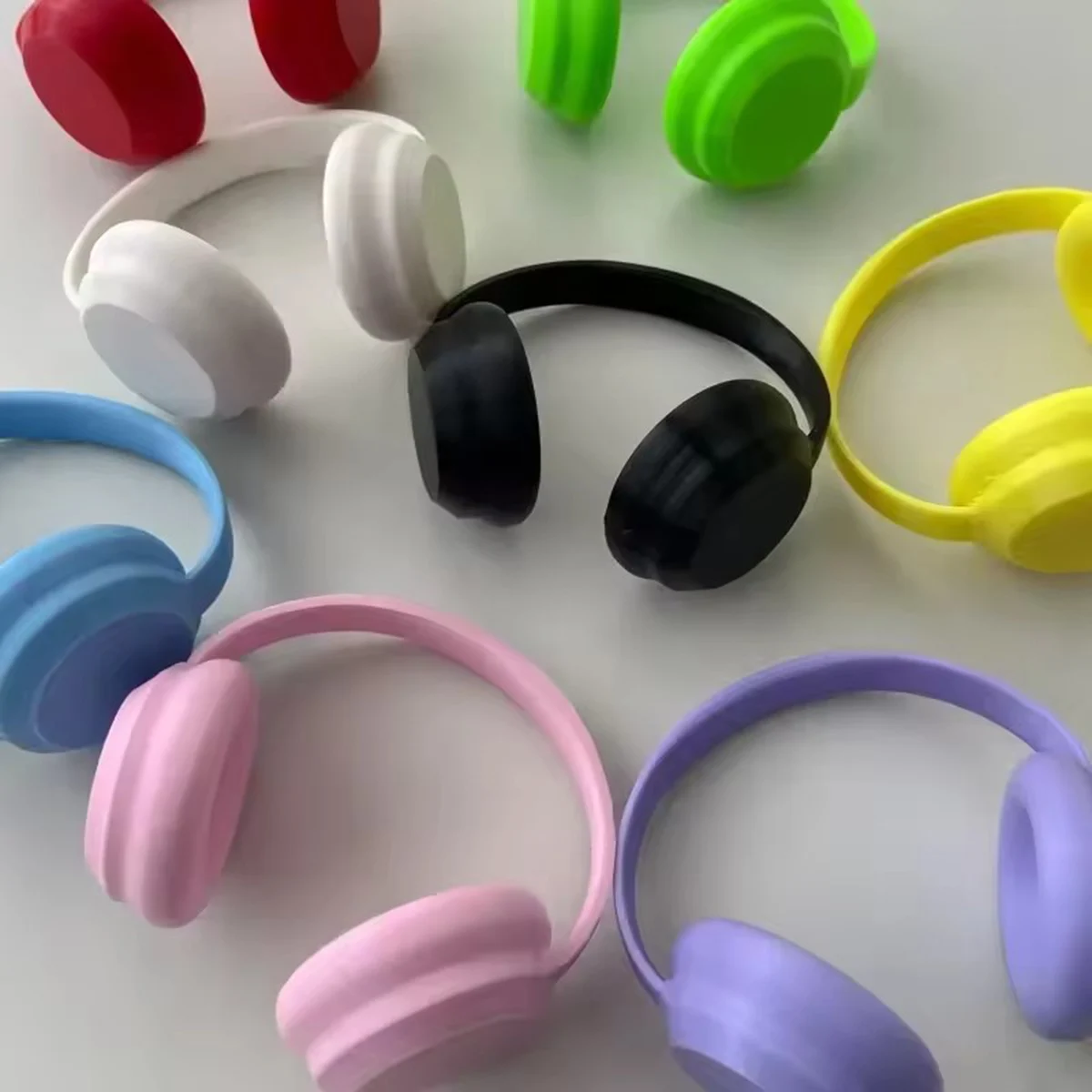 Mini Plush Doll Headset Decoration for Labubu I II Fashion Earphone DIY Doll Accessories Gift