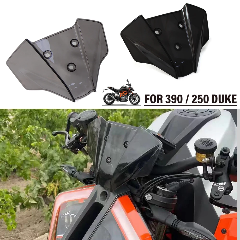 Windshield For 390 Duke 250 125 390Duke DUKE390 250Duke 2024 Motorcycle Windscreen Wind Deflector Sport Screen Shield Kit