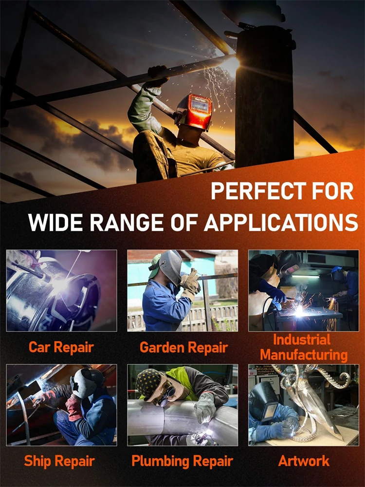 MMA-250 Portable Welding Machine Inverter Arc Electric Welder Current Adjustable Compact Welding Machine With Tools Storage Box