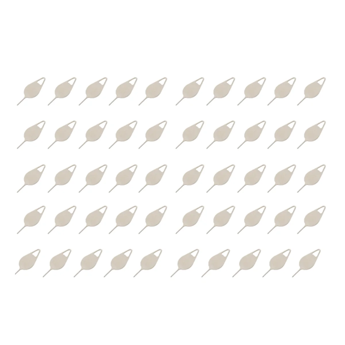 BAAQ 50pcs/Set Sim Card Tray Removal Eject Pin Key Tool Steel Needle Silver