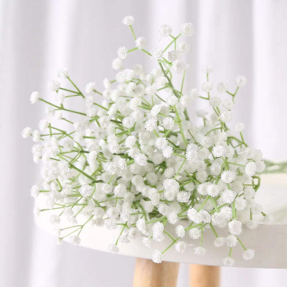 108Heads 63cm Babies Breath Artificial Flowers Plastic Gypsophila DIY Floral Bouquets For Handmade Wedding Party Home Decoration