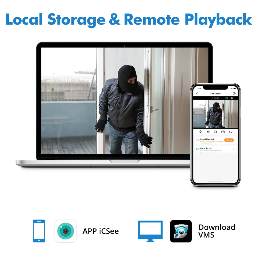 KERUI H.265 5MP 4CH DVR Videoregistratore digitale Sistema di telecamere di sicurezza domestica 5M-N 6 in 1 XVI AHD TVI CVI VBS IP Onvif XMEYE