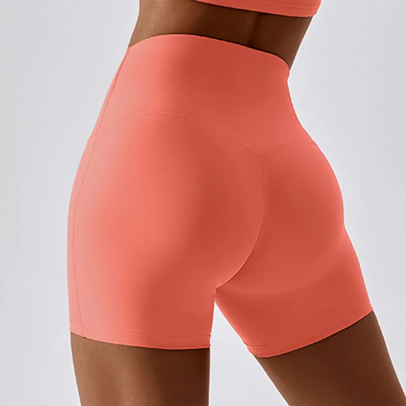 Spodenki z wysokim stanem Spandex damskie siłownia elastyczne oddychające spodenki biodrowe czas wolny sport legginsy do biegania bezszwowe spodenki