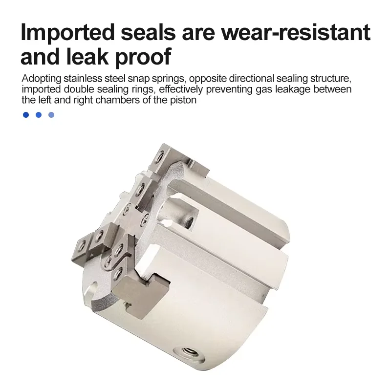 MHS3 Series 3 Finger Pneumatic Gripper Replacement Double Action Rotating Air Cylinder 16D/20D/25D Finger Cylinder Clamp