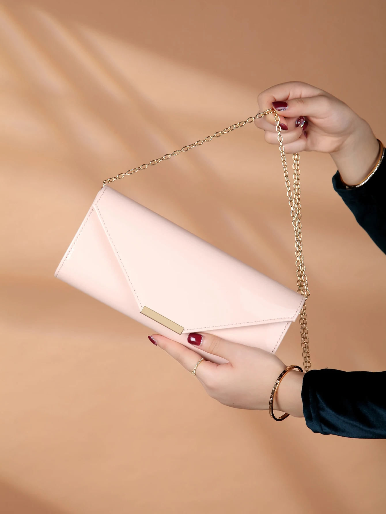 Waterproof,Lightweight,Portable,Casual Shiny Pu Leather Women's Envelope Clutch Bag Light Luxury,Elegant Rhinestone,Evening Bag