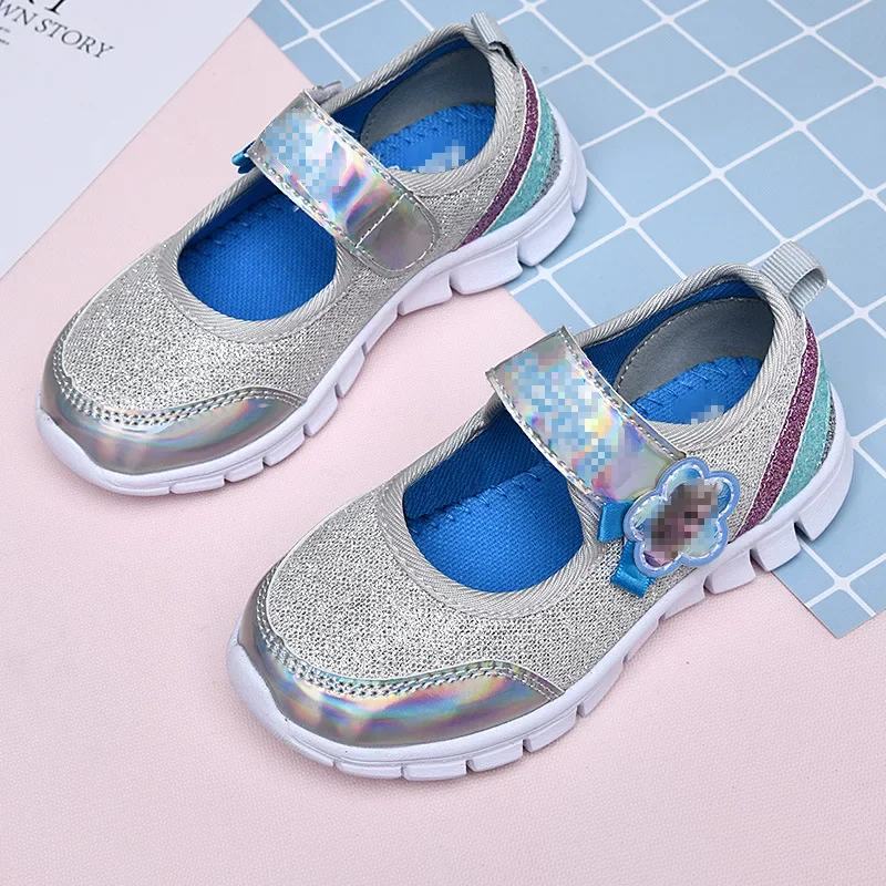 Disney new children's shoes frozen elsa summer new princess shoes four seasons all led Lamp casual shoes