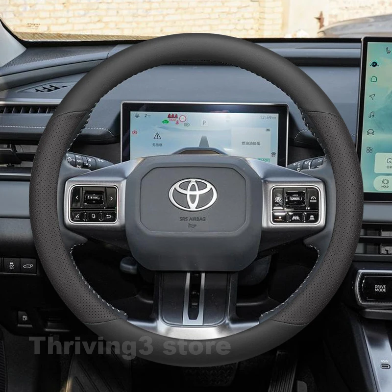 

Leather Car Steering Wheel Cover For TOYOTA RAV4 GR Sport Hybrid Woodland 2012-2026 Auto interior Toyota RAV4 2025 Accessories