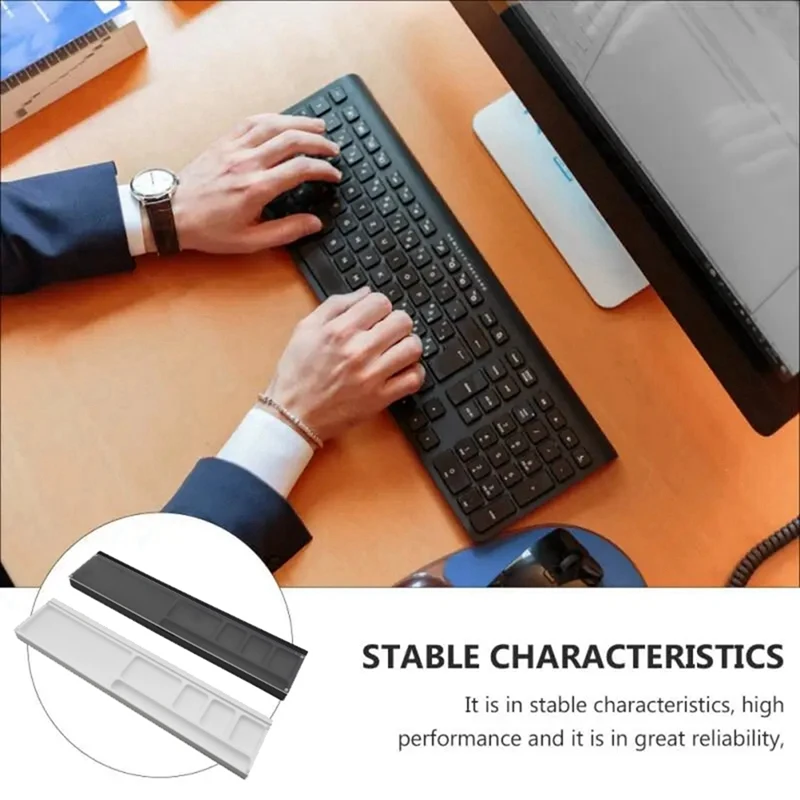 Keyboard Wrist Rest Pad Ergonomic Soft Desktop Storage Box Easy Typing Pain Relief For Gamers Students B Easy Install