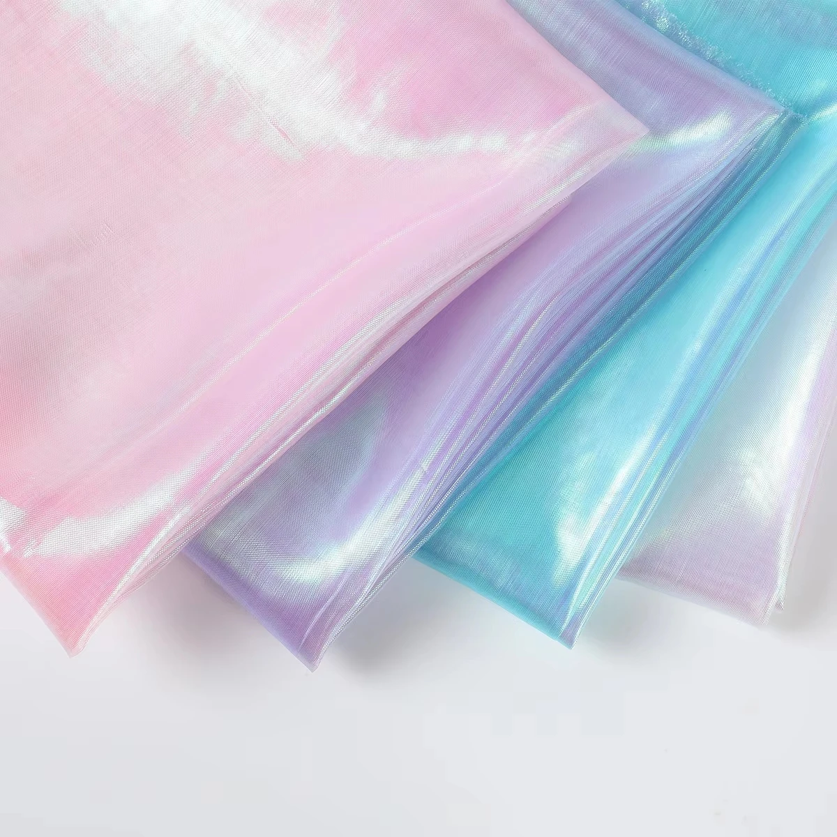 Laser Tulle Fabric Sewing Mesh Cloth DIY Craft Organza Glass Yarn Fluorescent Yarn Silk Chiffon Stage Birthday Party Decors