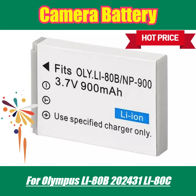 

3.7V 900mAh Camera Battery,for Olympus LI-80B 202431 LI-80C