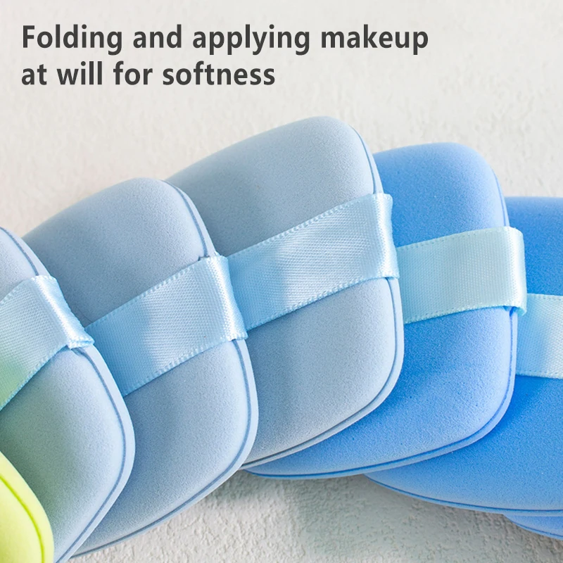 Paquet de 10 Macaron bouffées profilées double face, sec et humide, double usage, coussin d'air sans poudre douce/spécial pour fond de teint liquide