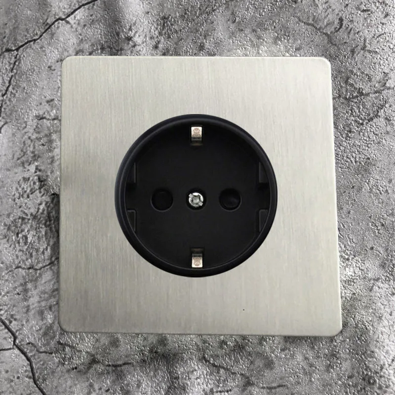 Wall Light Toggle Switch Matte Stainless Steel Brushed Panel for Home Improvement