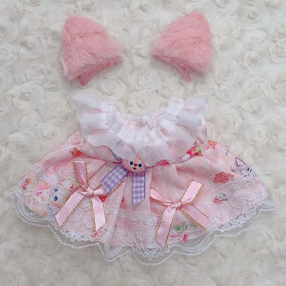 Robe de princesse Lolita en coton avec bretelles, vêtements de beurre, accessoires de jouets, 20cm