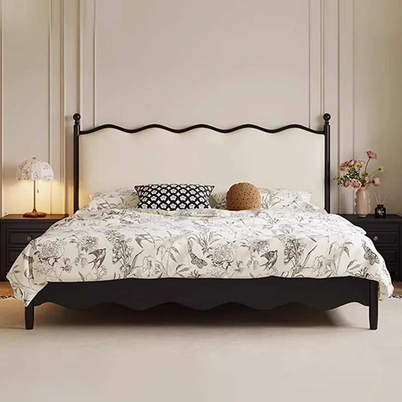 Pop Designer Organizer Double Bed Bedroom Frame Large Luxury Headboards Double Bed Storage Wooden Camas De Dormitorio Furniture