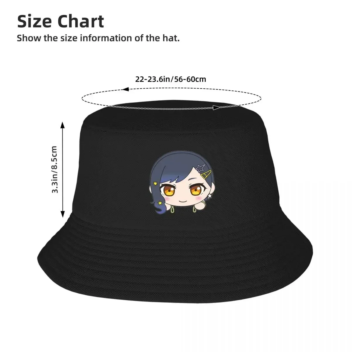 An Shiraishi Chibi Plushie Bucket Hats Panama For Kids Bob Hats Reversible Fisherman Hats For Summer Beach Fishing Unisex Caps