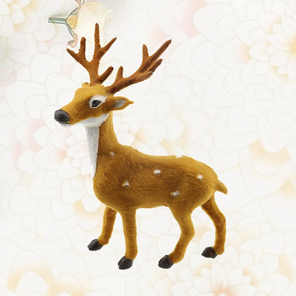

1Pcs 25cm Christmas Elk Ornament Realistic Sika Deer Desktop Decoration Creative Home Festival Party Adornment
