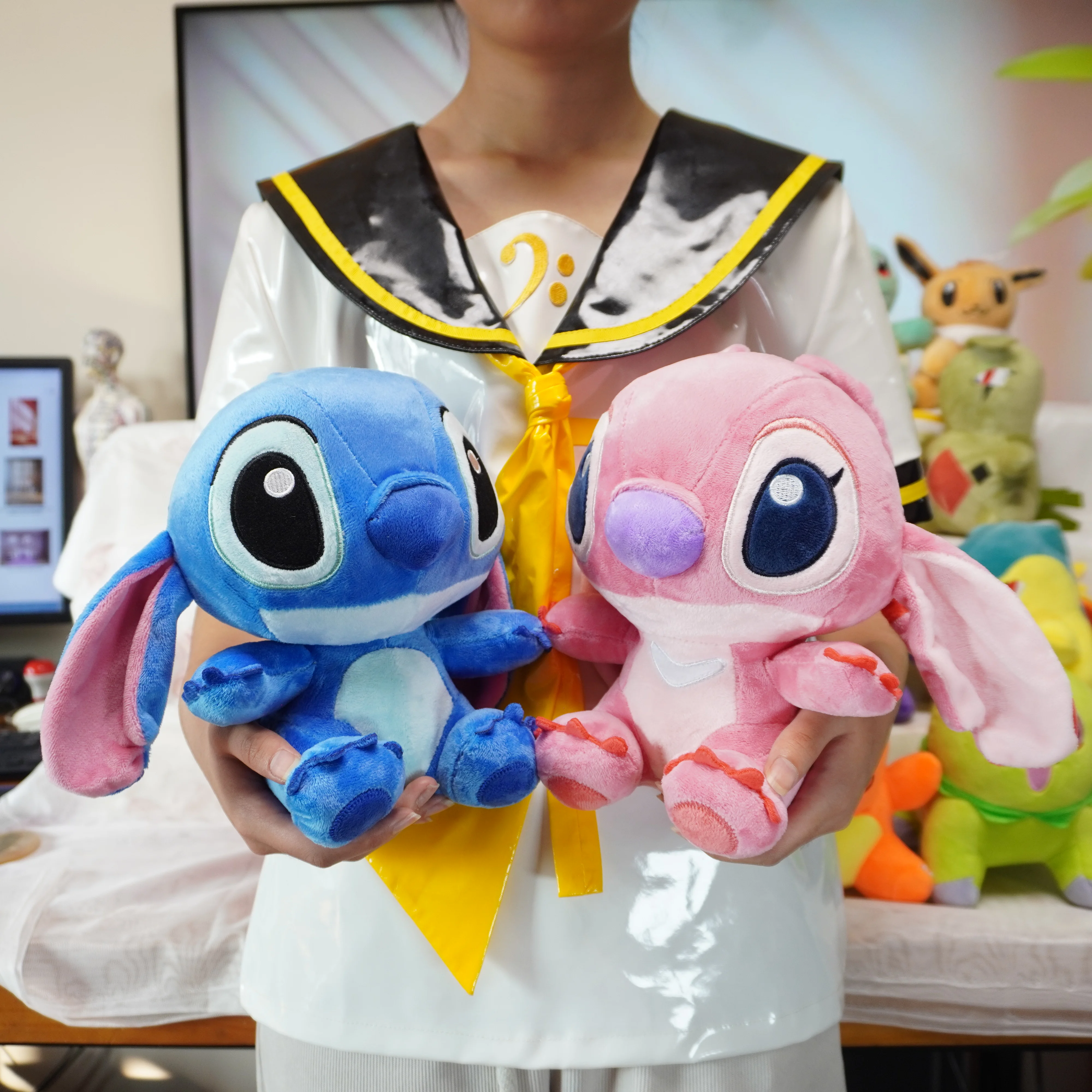 Lovely Lilo & Stitch Plush Doll Toys Kawaii Disney Stitch Angel Stuffed peluche Dolls Children's Birthday Gift Decoration