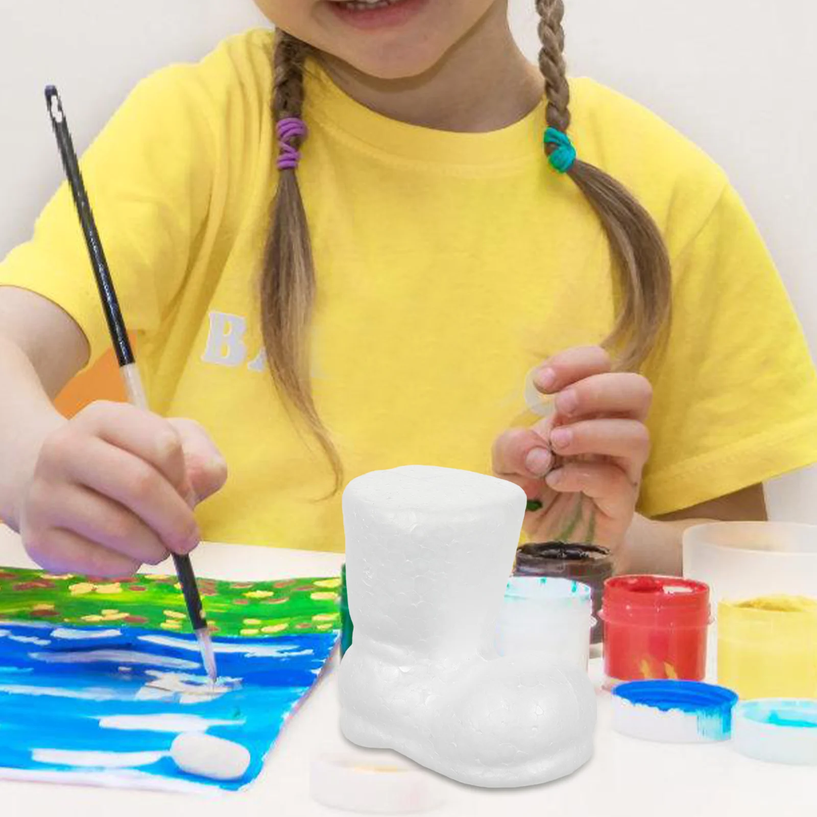 12개 크리스마스 부츠 DIY 공예 장식품 맞춤형 휴일 장식용 가벼운 폼 신발 창의적인 프로젝트용